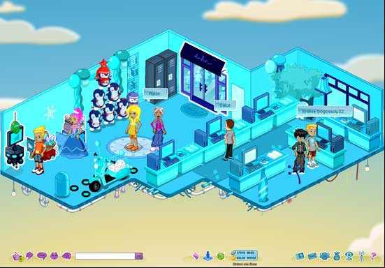 Ecran de jeu de woozworld