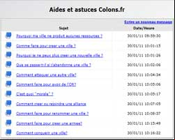 copie d'écran de Colons Jeu De RPG